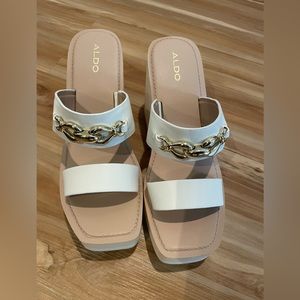 Aldo White Lavista Women’s Heels Size 7.5 - Never Worn